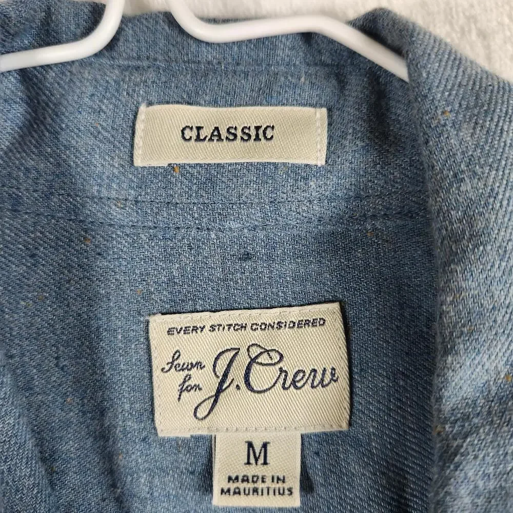 J Crew Classic Long Sleeve Button‎ Up Shirt Blue Size Medium